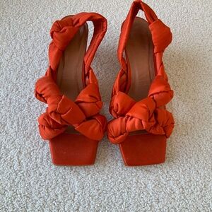 Orange Ganni sandals